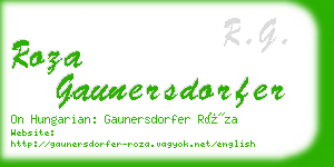 roza gaunersdorfer business card